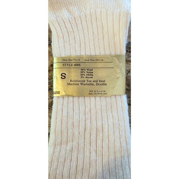Gold Toe Men's Vintage Wool Blend Huskies Socks Size 10 1/2-14 Beige - Picture 2 of 2